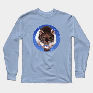 Hooded Rat Christmas Pudding Long Sleeve T-Shirt